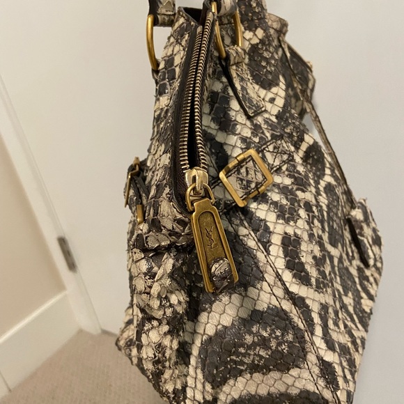 YSL Rive Gauche Python Large Downtown Tote - Picture 3 of 11
